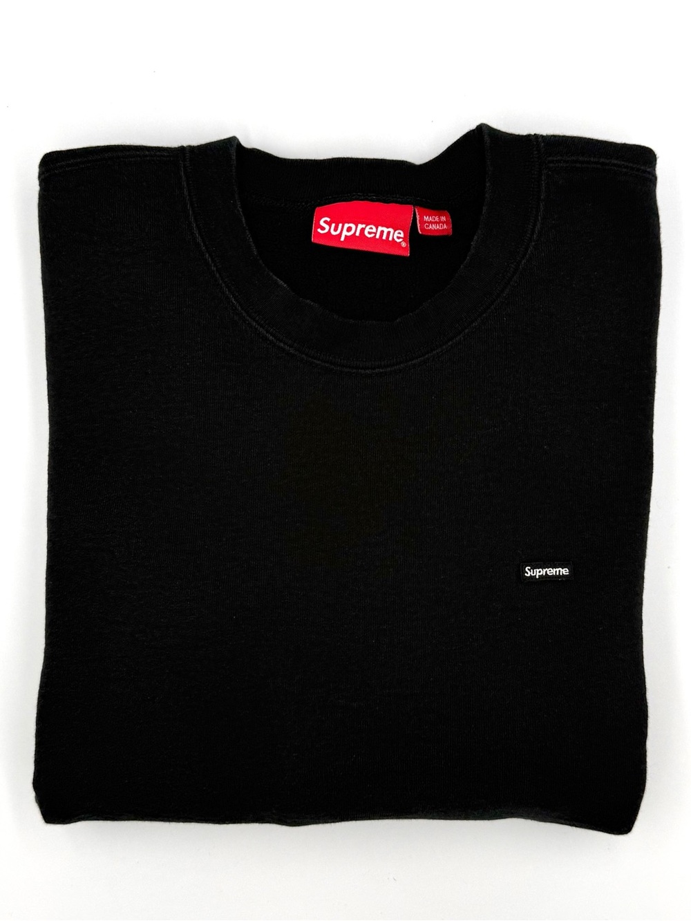Supreme Black Small Box Logo Crewneck Sweatshirt